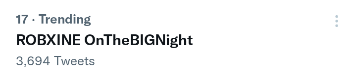 We are trending at number seventeen with more than 3k tweets. Continue tweeting Shortcakes!

ROBXINE OnTheBIGNight
