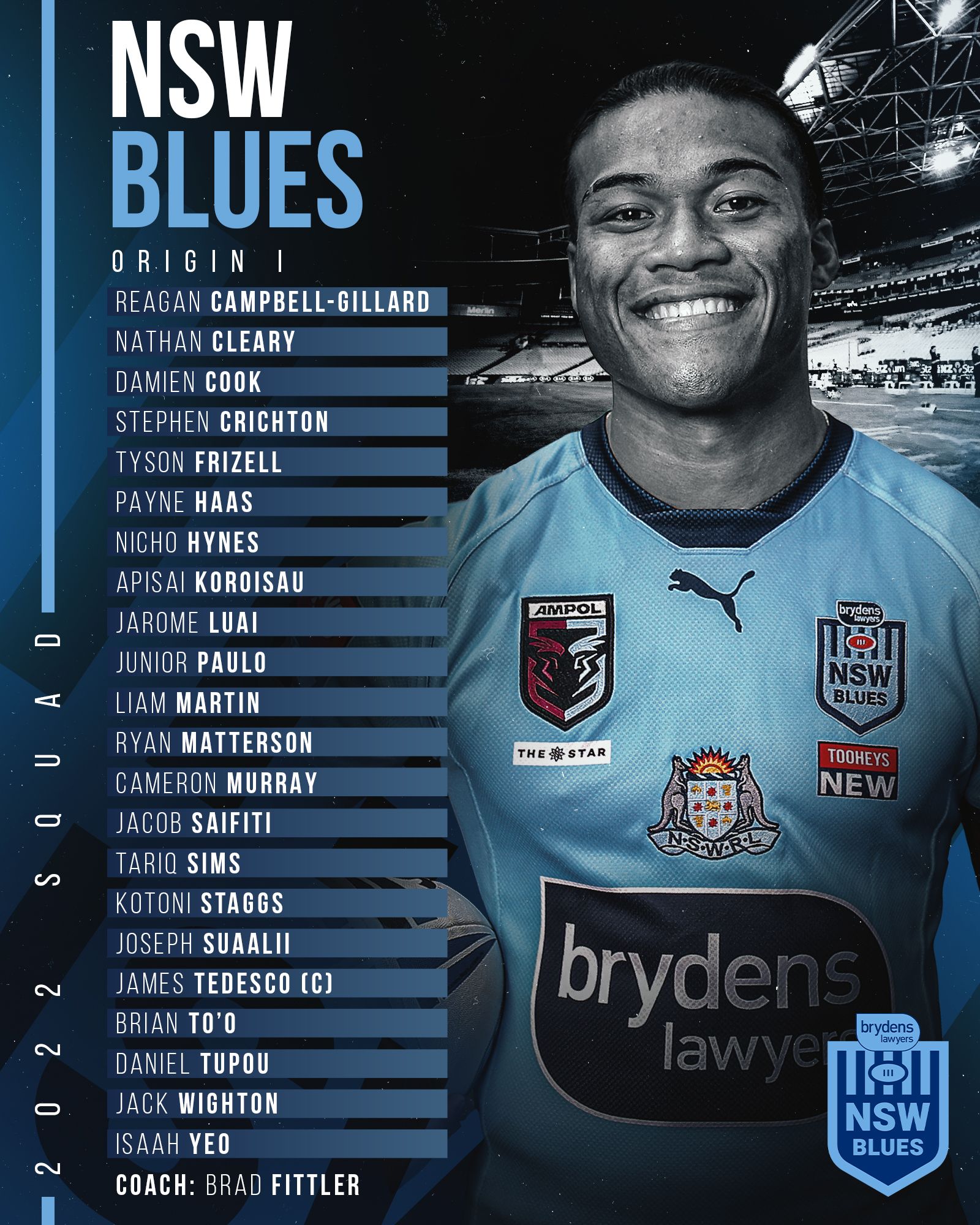 NSWBlues on Twitter "Your official BrydensLawyers NSW Blues squad for