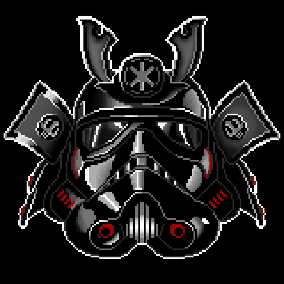 STARMASTERXX's tweet image. SAMURAI PIXEL TROOPER
Stormtrooper samurai👺, he is fearless and invincible. You can win his NFT pixel helmet right now. 
🚀🚀🚀Enter the raffle and win: 
#STARMASTER #STARWARS #VRGO #NFT