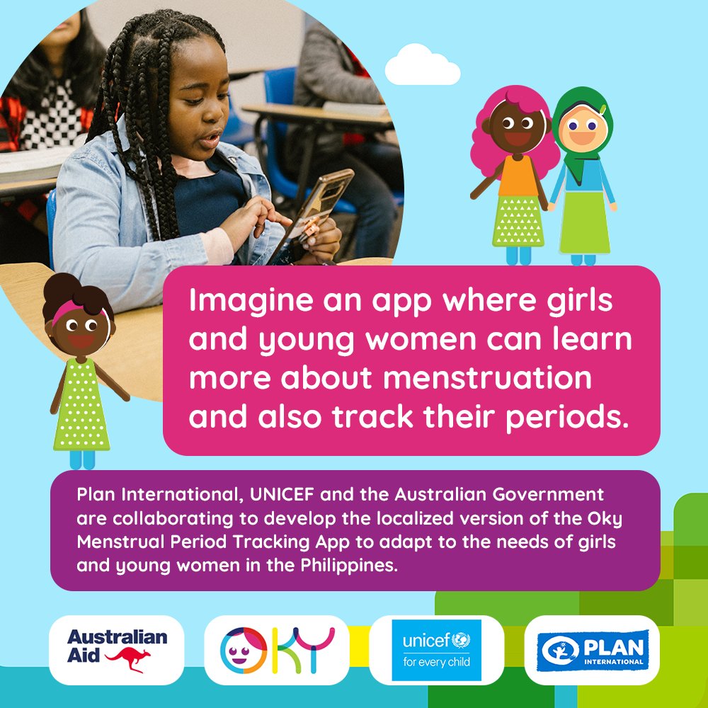 unicefphils's tweet photo. UNICEF, @planphilippines and @AusAmbPH @dfat are collaborating to develop a local @okyperiodapp to ensure that correct information on menstrual health and hygiene are available to 👧🏻 in 🇵🇭. Stay tuned! #WeAreCommitted
#MeronAko #MHDay2022 #EndPeriodStigma #PeriodEducationForAll https://t.co/55my1qvUPm