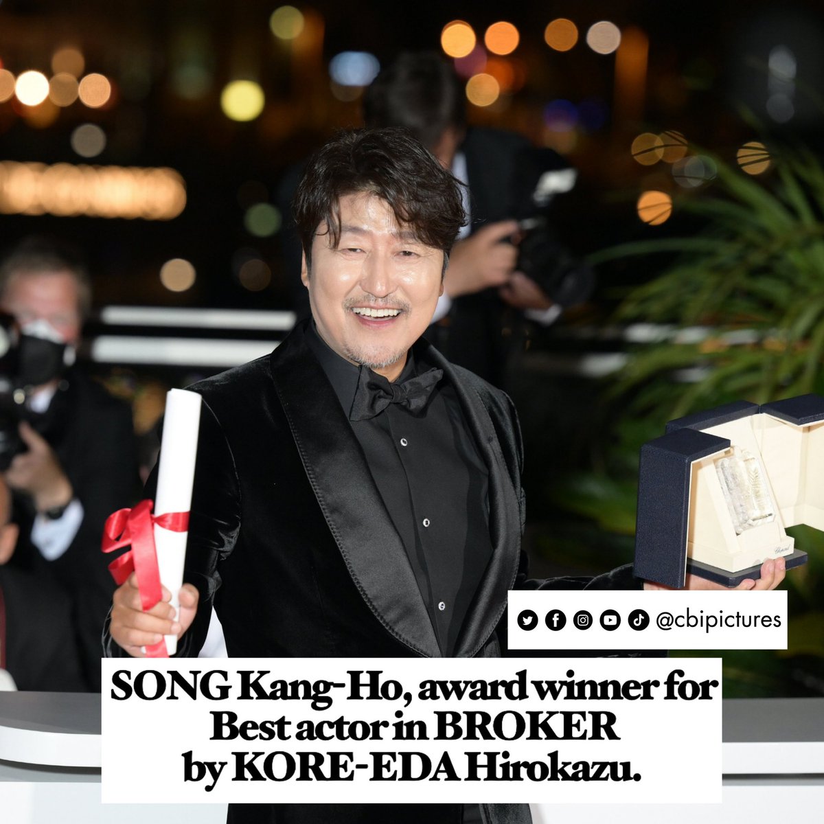 CBIpictures's tweet photo. Congratulations #SongKangHo &amp; #ParkChanWook !

- BROKER 
di bioskop JUNI 2022

- DECISION TO LEAVE 
di bioskop JULI 2022 https://t.co/Y1ANggC2tn
