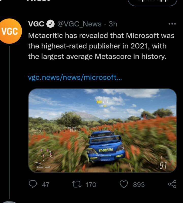 Xbox game studios has become the first publisher ever to average a Meta  score of above 85 across a calendar year. (Source: Metacritic) : r/xboxone