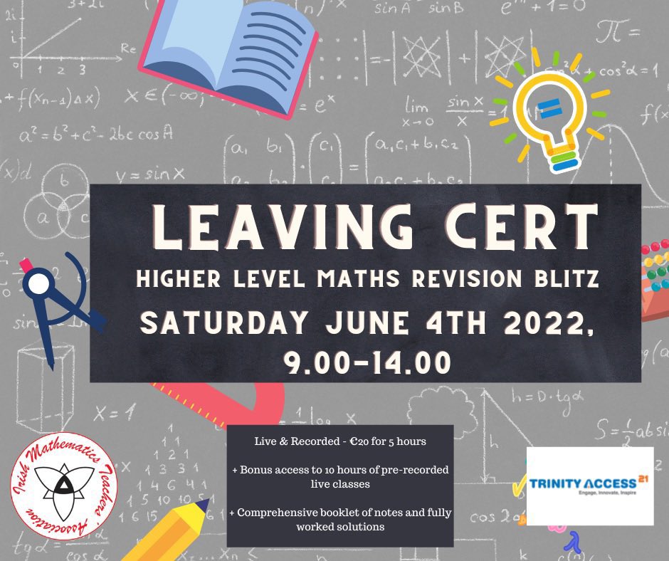 Trinity Access Programme Maths Classes tweet media