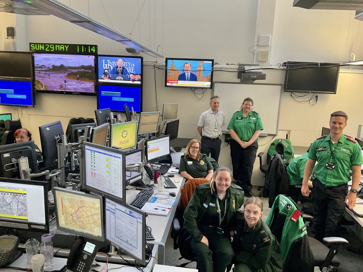 A big shout out to all of our staff + volunteers, as well our partners at <a href="/stjohnambulance/">St John Ambulance England</a>, who are supporting <a href="/RideLondon/">Ford RideLondon</a>.

Here’s our boss <a href="/danielelkeles/">Daniel Elkeles</a> with some of our special operations team in our control centre in Bow.

Good luck to all of the riders! #TeamLAS #RideLondon