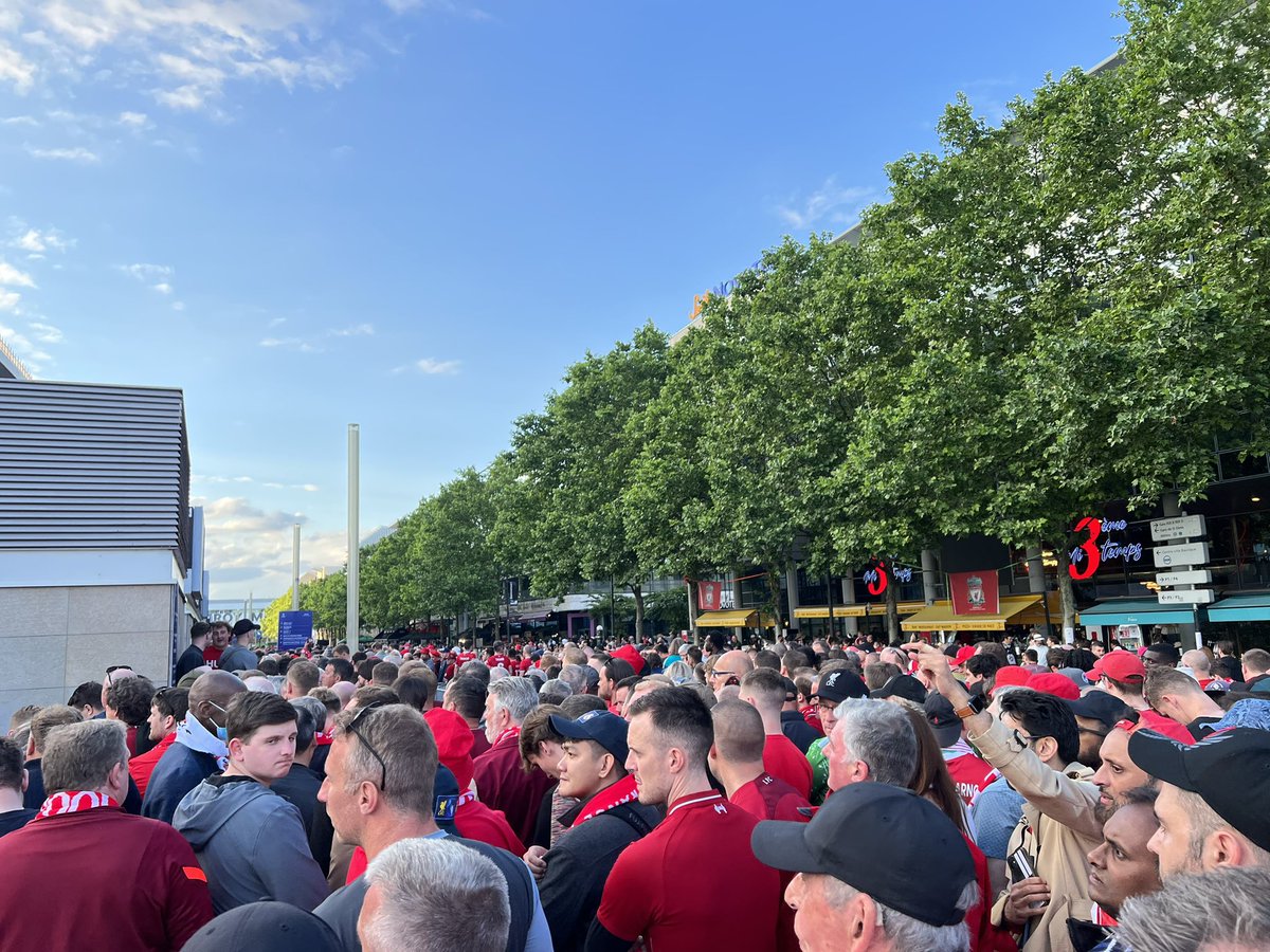 An absolute shambles last night -  <a href="/UEFA/">UEFA</a> and the French “police” utterly disgraceful behaviour. My two daughters (9 and 7) pepper sprayed as we waited in line for 90 minutes before KO with gates completely closed.