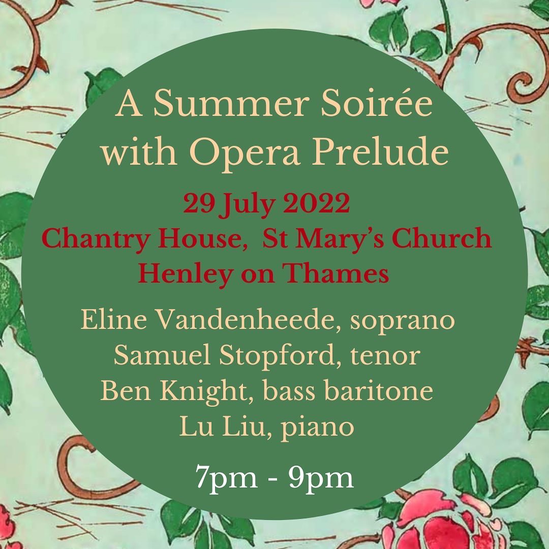 OperaPrelude's tweet photo. Two Summer concerts coming up in two beautiful locations! Will we see you in Chelsea or Henley on Thames? We look forward to welcoming you for an evening full of vocal treats.
#opera #summerconcert #operasingers #chelsea #henleyonthames https://t.co/3kDRhFUqfv