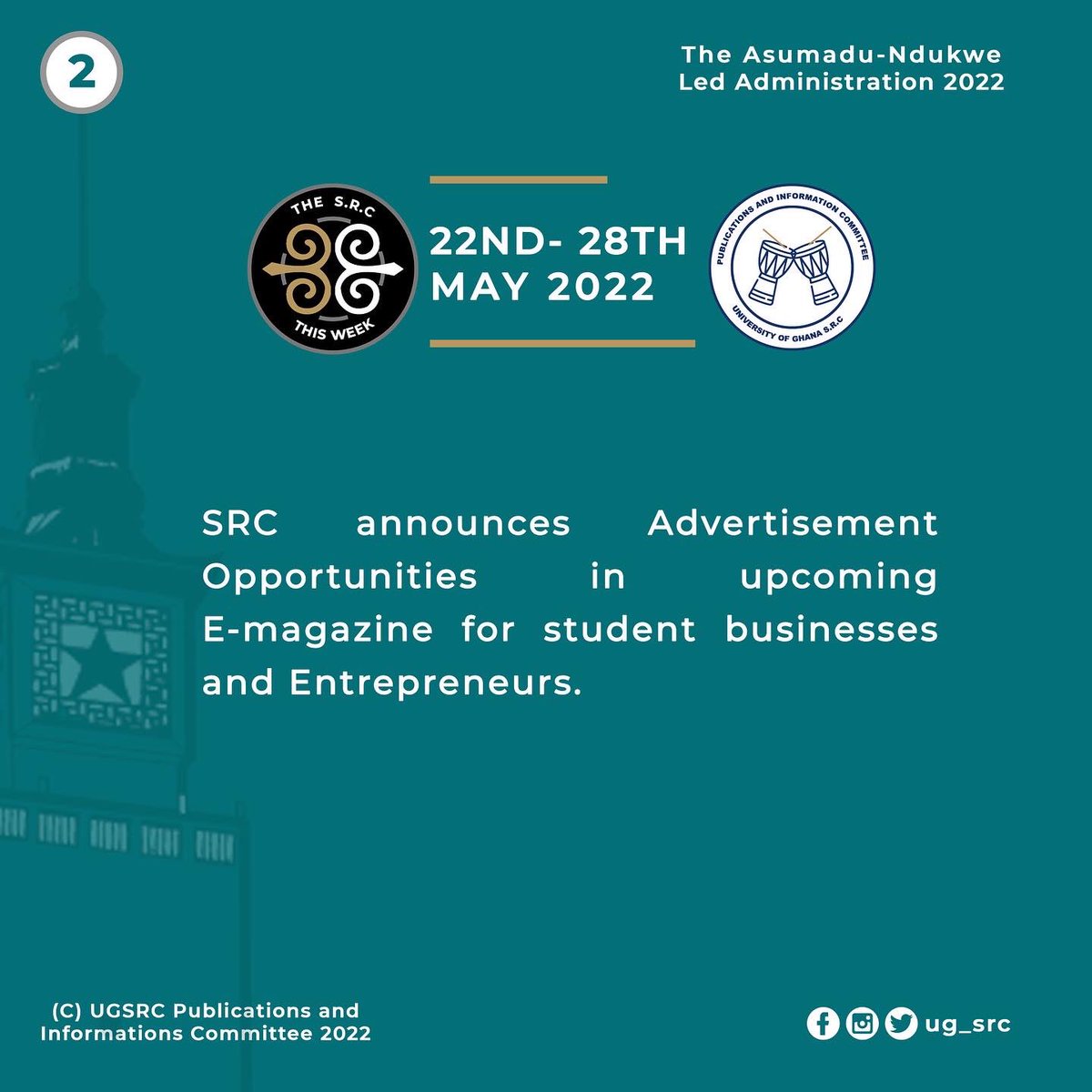 Ug_src's tweet photo. #SRCThisWeek
#ANewDirection
#WorkingForYou
#UGSRC
#UG https://t.co/8kHXWnQL3O