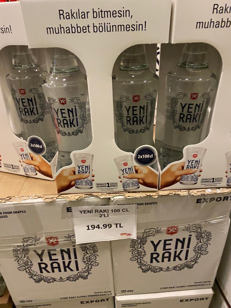KKTC’de 2x100’lük rakı 195 TL iken,

Türkiye’deki fiyatı ise 940 TL.