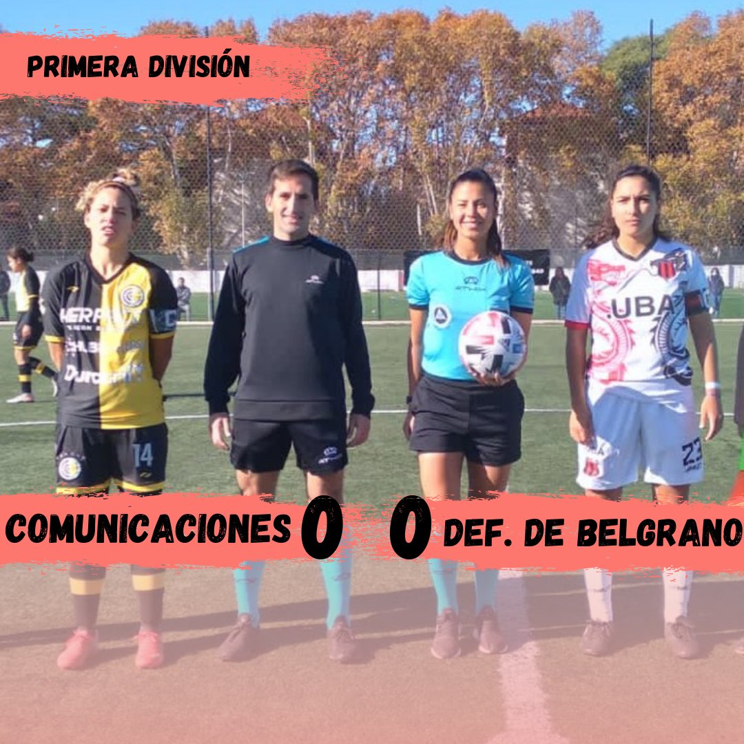 🤝#Comunicaciones y #DefensoresdeBelgrano se repartieron puntos en lo que fue un empate sin goles en Agronomía. Las Dragonas se siguen escapando de los últimos puestos, al igual que "Comu". Aunque las Carteras (17º) solo están a tres puntos de Excursio, que se ubica 19º.