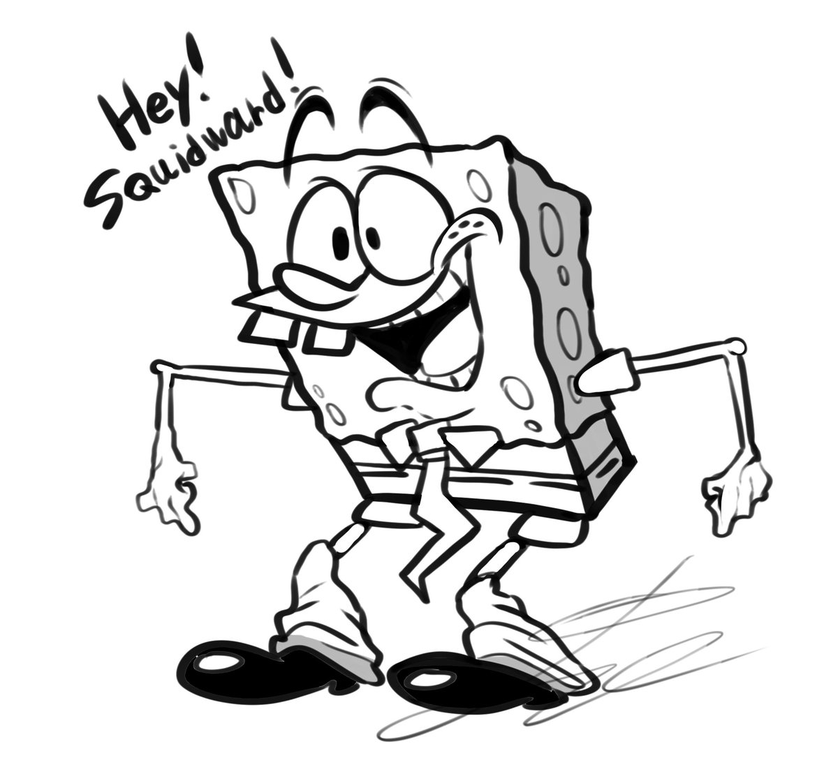 Squidward, he has something he wants to tell you. 