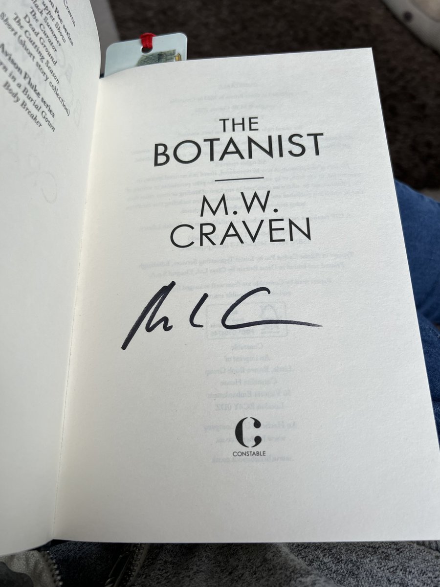 Todays book … I’m very excited to read this, I love a Poe and Tilly book ! AND it’s signed #TheBotanist ⁦@MWCravenUK⁩ (Published on Thursday 02/06) 📚🥰📚