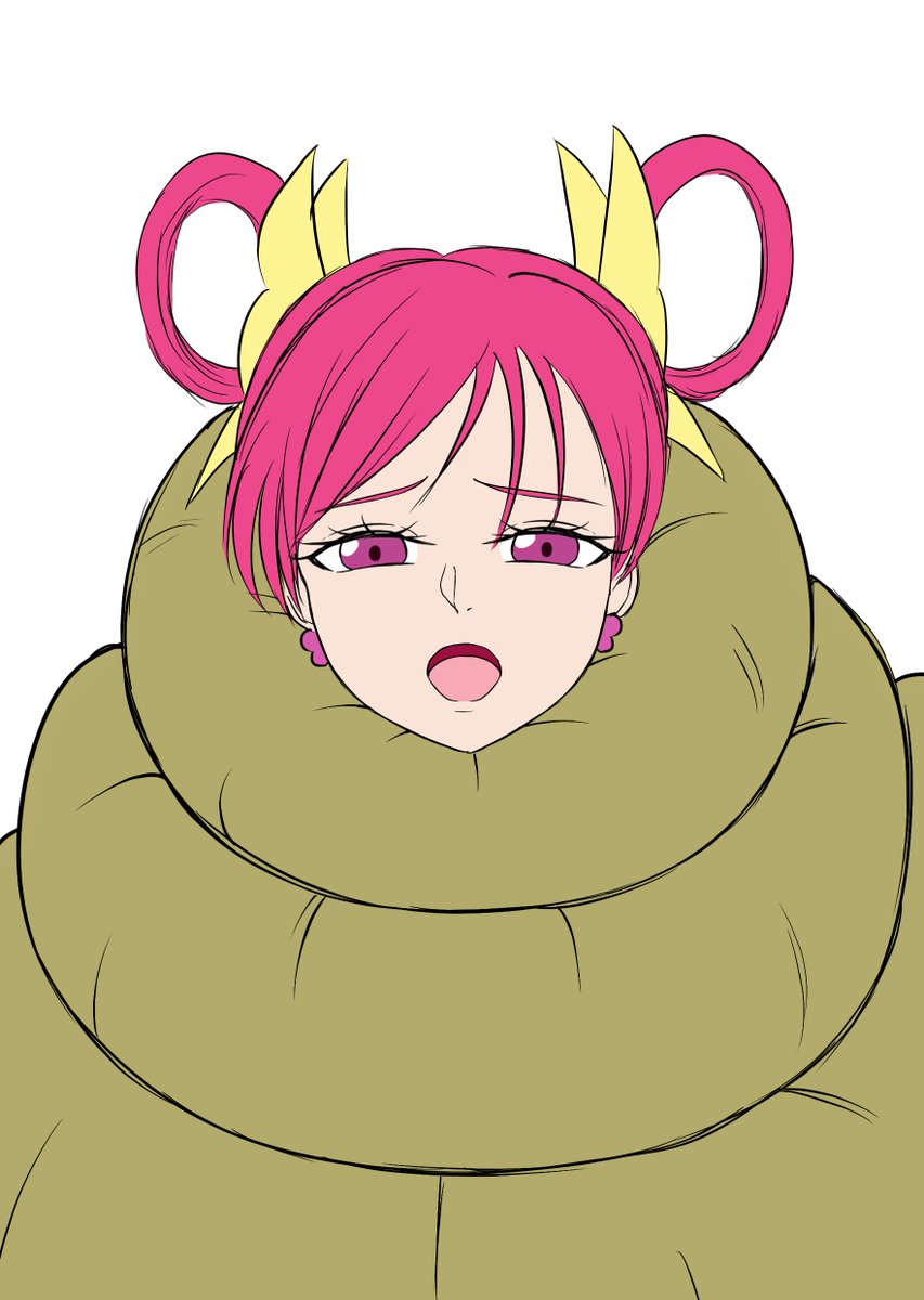 首まで巻きついてる状態が好きです。 