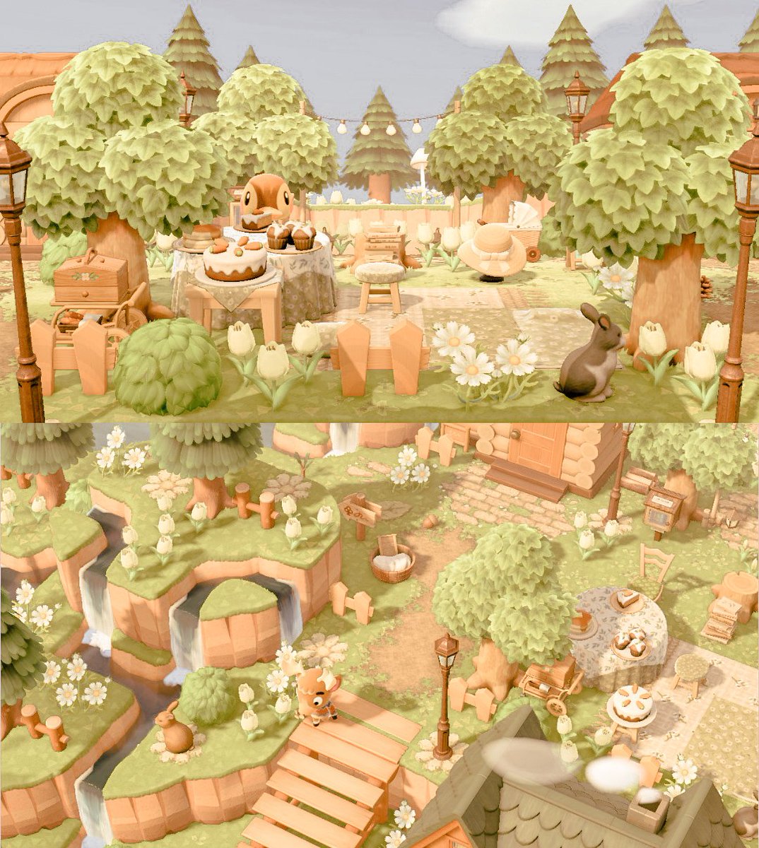 lu_on_moonstone's tweet photo. molly's and erik's garden 🌲🌿

#acnh #AnimalCrossingNewHorizions https://t.co/XvyKBQ0hHl