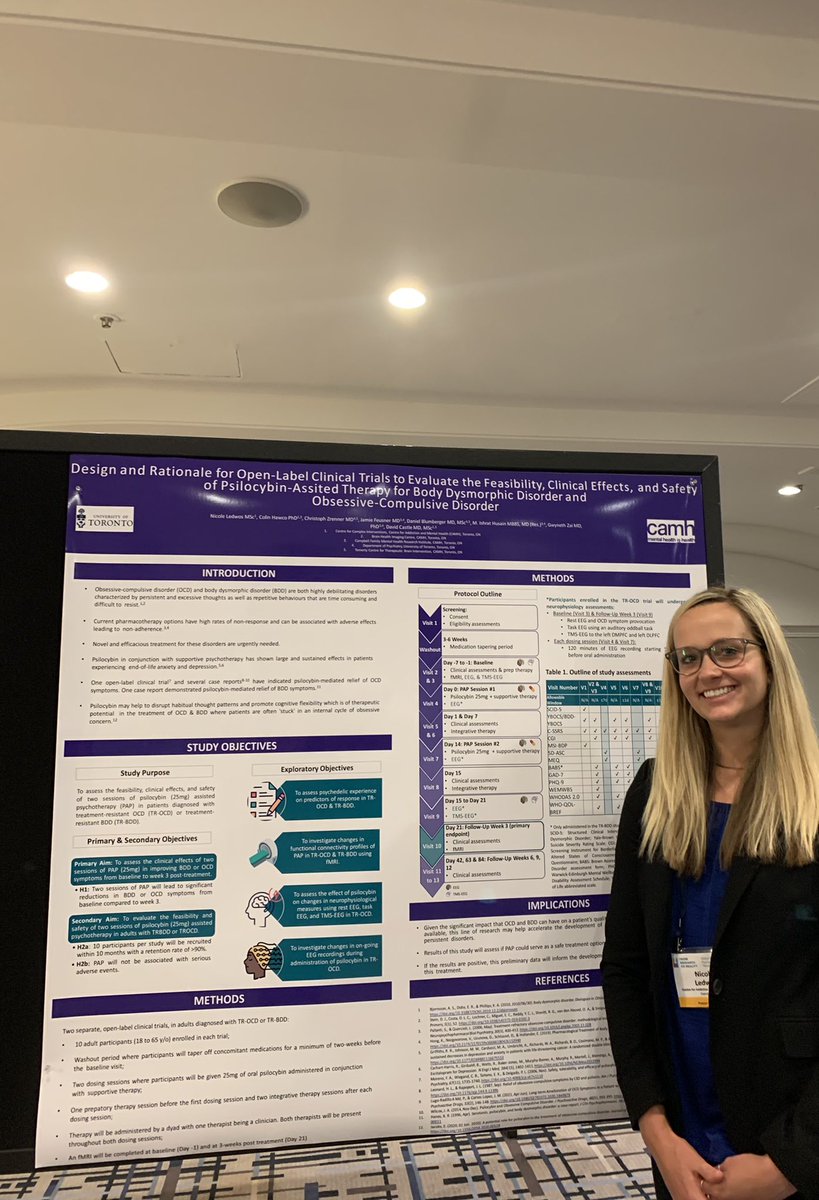 Grateful for the opportunity to present a poster on study protocols for psychedelic-assisted therapy in #OCD and #BDD at <a href="/R2RToronto2022/">From Research to Reality</a>