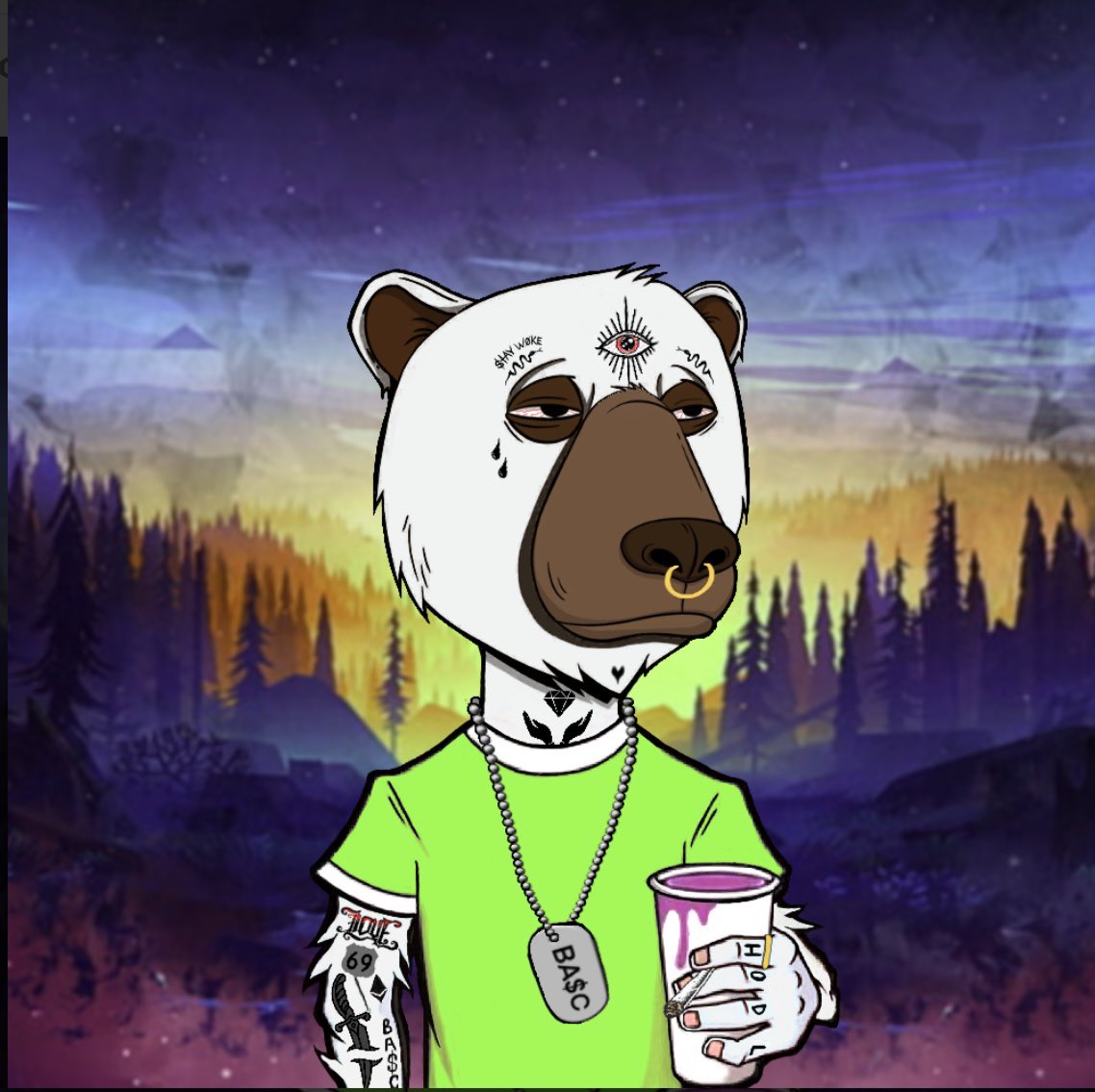 Ahhhh Just picked up this dooope <a href="/BlazedBearz/">Blazed Bearz</a> the background 🤩🤩🤩 #nft