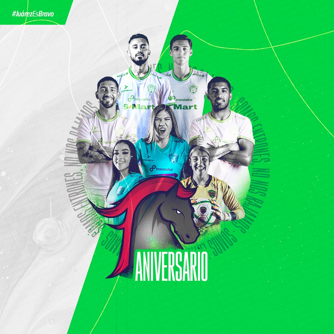 fcjuarezoficial's tweet photo. Hace 7️⃣ años, Juárez decidió emprender esta aventura. 
Hoy no queda más que decir que GRACIAS por formar parte de la familia Brava.  💚

#JuárezEsBravo https://t.co/sokt8ROO5L