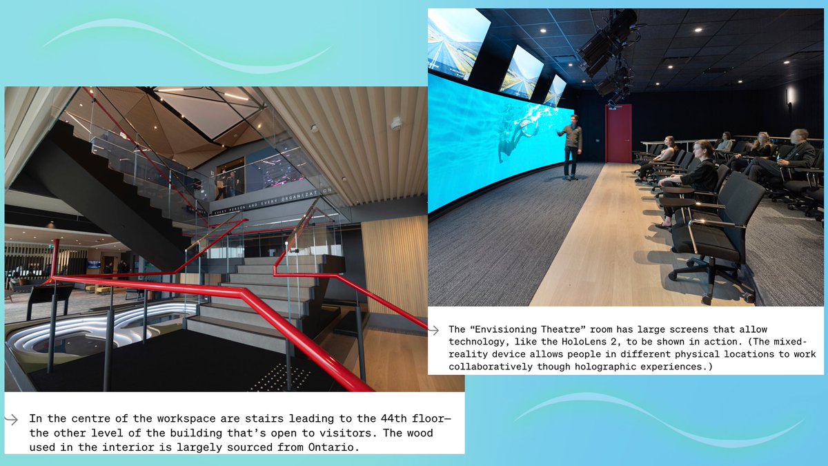 greenjay's tweet image. 4 floors in @cibc square #toronto for $MSFT 🇨🇦HQ more pics canadianbusiness.com/design/microso… and how it will be used “Workspace of the Month: Microsoft Canada’s New Tech-First Headquarters” from @cdnbiz