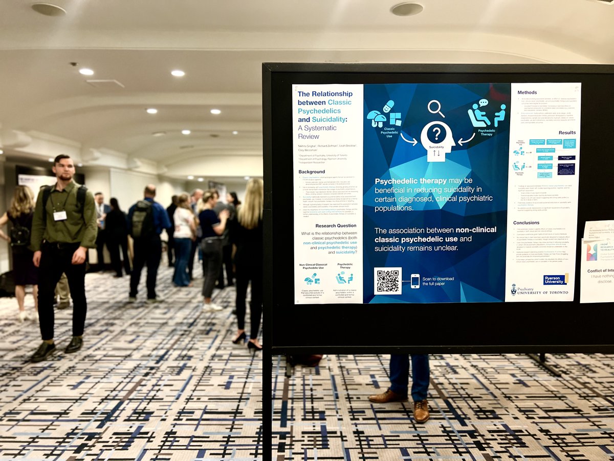 Very grateful to have the chance to share our team's work on #suicidality at #R2R2022 (and to see all of the other incredible #psychedelic #research being done)! Full paper available at pubs.acs.org/doi/10.1021/ac… 💡 <a href="/R2RToronto2022/">From Research to Reality</a> <a href="/RickZeifman/">Rick Zeifman</a> <a href="/CoryWeissman/">Cory Weissman</a> <a href="/UofTPsych/">UofTPsychiatry</a>