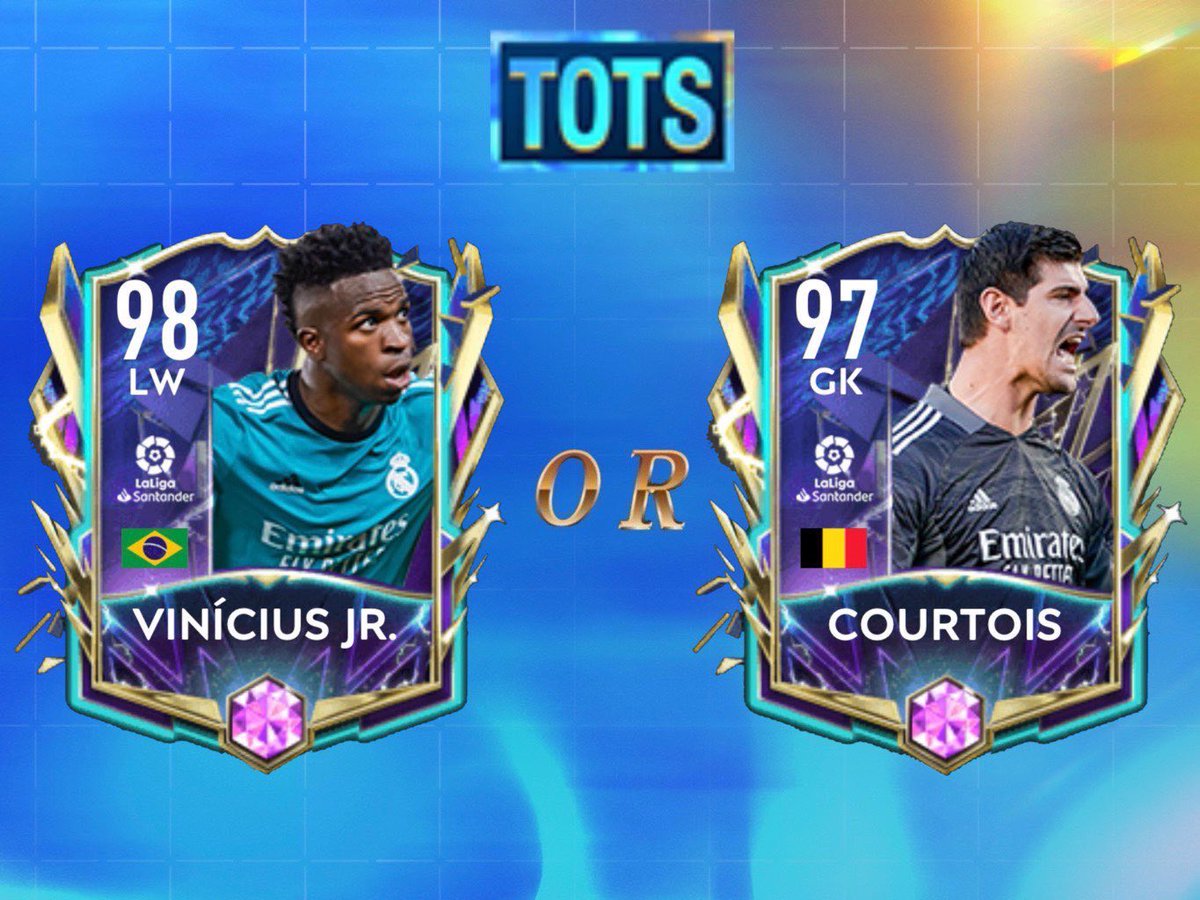 GIVEAWAY ! Big thanks to @EAFIFAMOBILE for sponsoring special TOTS Vinícius Júnior or Courtois !

To enter:
• Follow <a href="/Nakata767/">Nakata</a> and @EAFIFAMOBILE
• Like and retweet
• Share your best UCL moment in this season 

Winner will be randomly chosen in 48 hours, good luck !