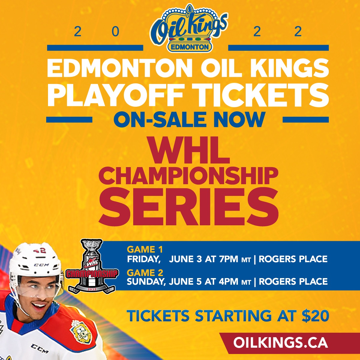 Edmonton Oil Kings on X: Catching every single #OilKings game this season? That's #MyCanadaLife! Tonight's game is brought to you by our presenting sponsor, @canadalifeco. / X