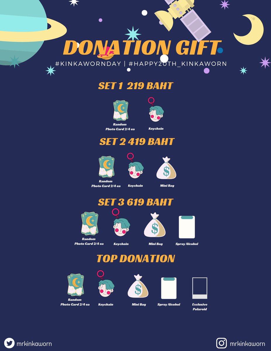 เหลือเวลาโดเนทอีกแค่ 9 วันเท่านั้นนะคะ ใครที่อยากร่วมโดเนทมาร่วมกันเยอะ ๆ น้า~ 

รายละเอียดเพิ่มเติมในลิงก์เลยค่า docs.google.com/forms/d/e/1FAI…

#Kinkaworn #Kawornnie
#คินกาวอน #คาวอนนี่