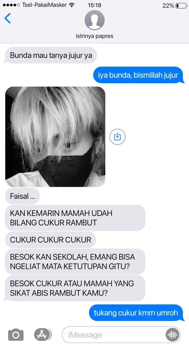 assahi012's tweet photo. dilarang gondrong sama bunda,
tukang cukurnya umroh bund ...

watanabe haruto few tweets local au https://t.co/xVaenDp7ga