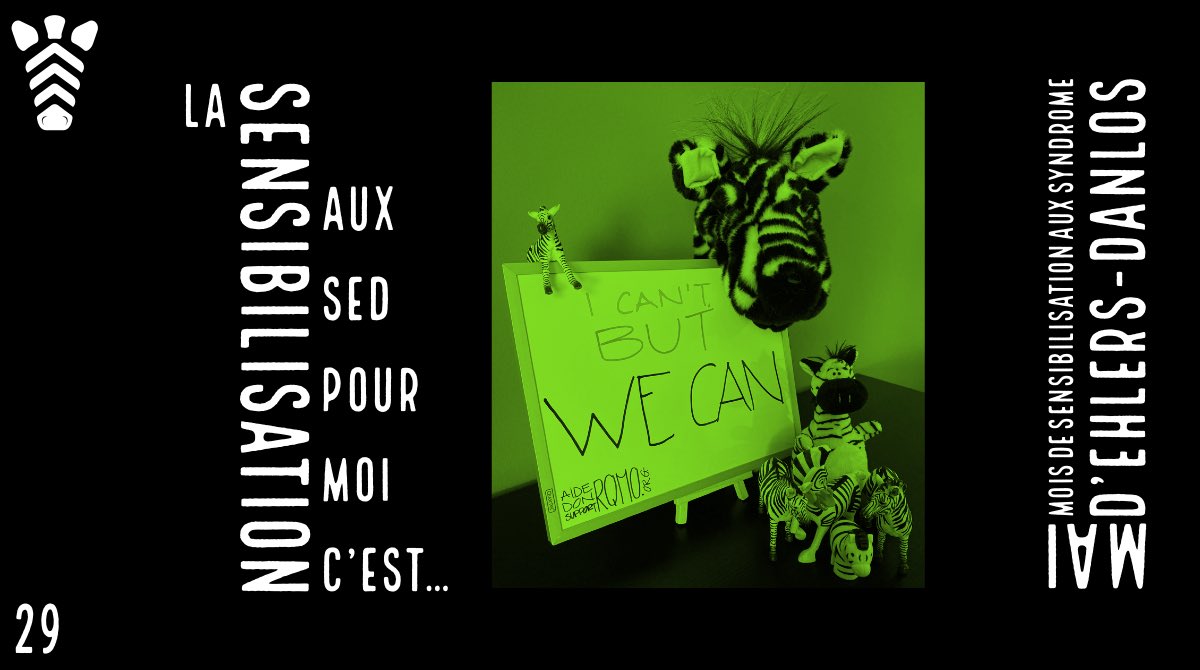 Mai, mois de sensibilisation aux syndrome d’Ehlers-Danlos (SED) #myEDSchallenge  

Jour 29: La sensibilisation aux SED pour moi c’est…