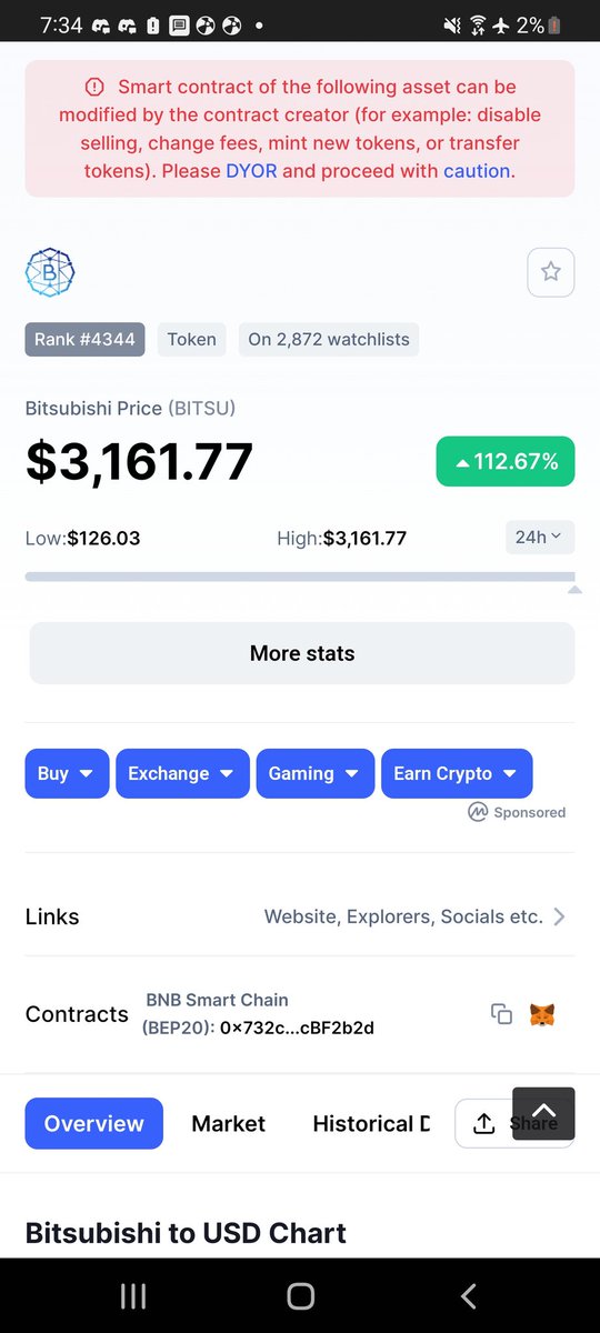 CryptoTechJunky's tweet photo. @RugPullReports SCAM SCAM $BITSU! #SHIBARMY #bitsubishi #SCAM @PancakeSwap #SHIB #crypto #cryptotrading #cryptocurrency @CoinMarketCap @coingecko @Bitsubishi. @bscscan #bnb #BinanceSmartChain #Binance #blockchain #memecoin  #BSCGems 
0x732cC1642905af1B7c394c0812Dbc4779cBF2b2d https://t.co/NdEG1K0giO
