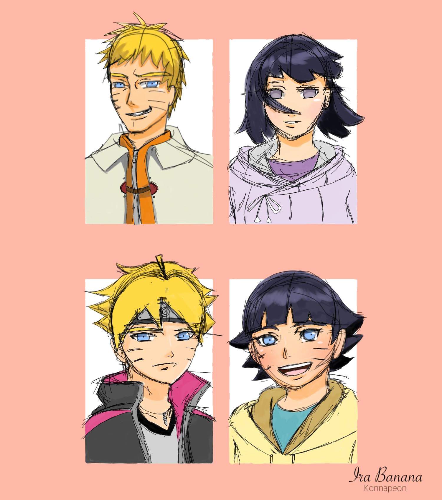 Simo93 Art on X: Uzumaki family ♡ #naruhina #hinata #boruto #Himawari # NARUTO  / X