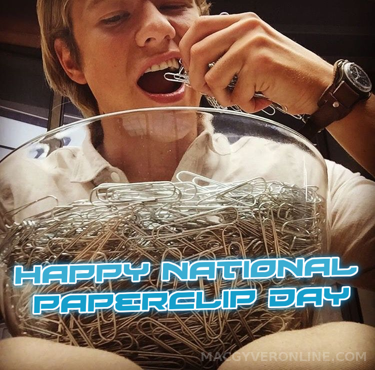 macgyveronline's tweet image. Share your Paperclip #MacHacks as we celebrate National Paperclip Day.

#SaveMacGyver #paperclips #NationalPaperClipDay