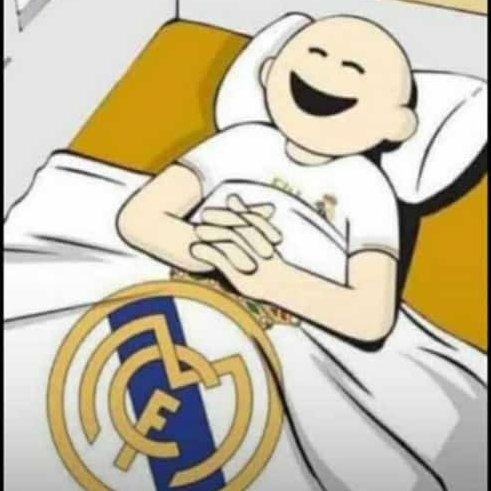 Madridista dormindo e acordando assim 😄