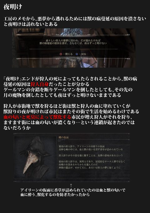 Bloodborne考察のtwitterイラスト検索結果