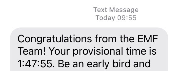 DrSamGriffiths's tweet photo. #EMF2022 all done. A hard run, but made it in under the time I was hoping for. Super proud. And raised a whopping £550 for #PancreaticCanUK 🙌🏻👊🏼💪🏼 https://t.co/WXWxf5yBDF