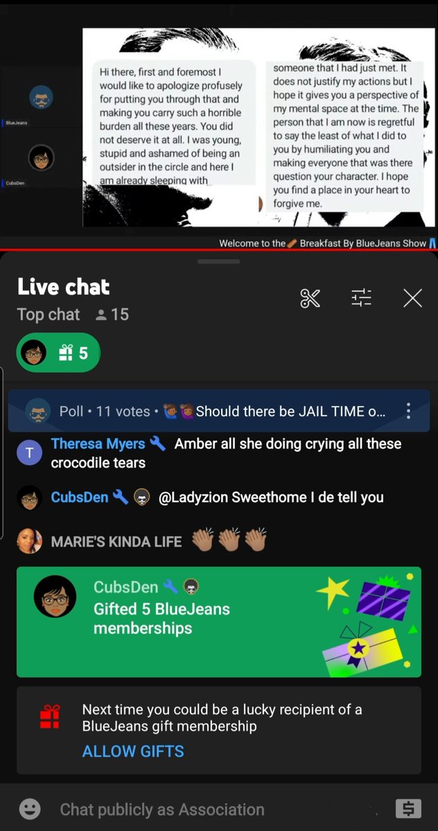 CubsDenOrg's tweet photo. @TeamYouTube Hi, I'm wondering why the allow gift option does not show up for everyone after a gift membership is purchased. See image from 2 different channels on the same livestream where it was purchased https://t.co/d89wiUVxpA
