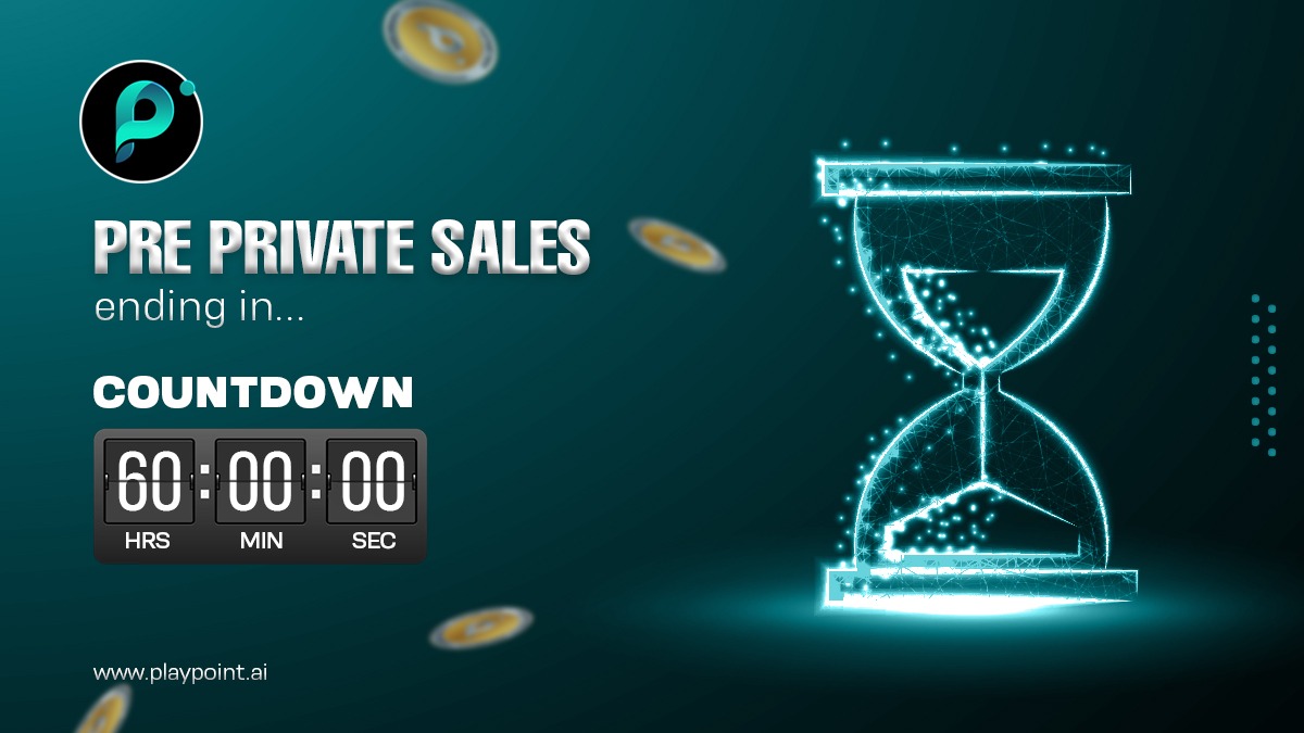 PlaypointP2E's tweet photo. Dear Community: 
We are ending our pre-private sale in less than 60 Hours

Please use the verified links &amp; confirm contract address before transferring any funds.
Please note, you can participante in pre private sales through desktop/ laptop only

#AVAX  #Avalanche  #Playpoint https://t.co/cgsKEFrDYb