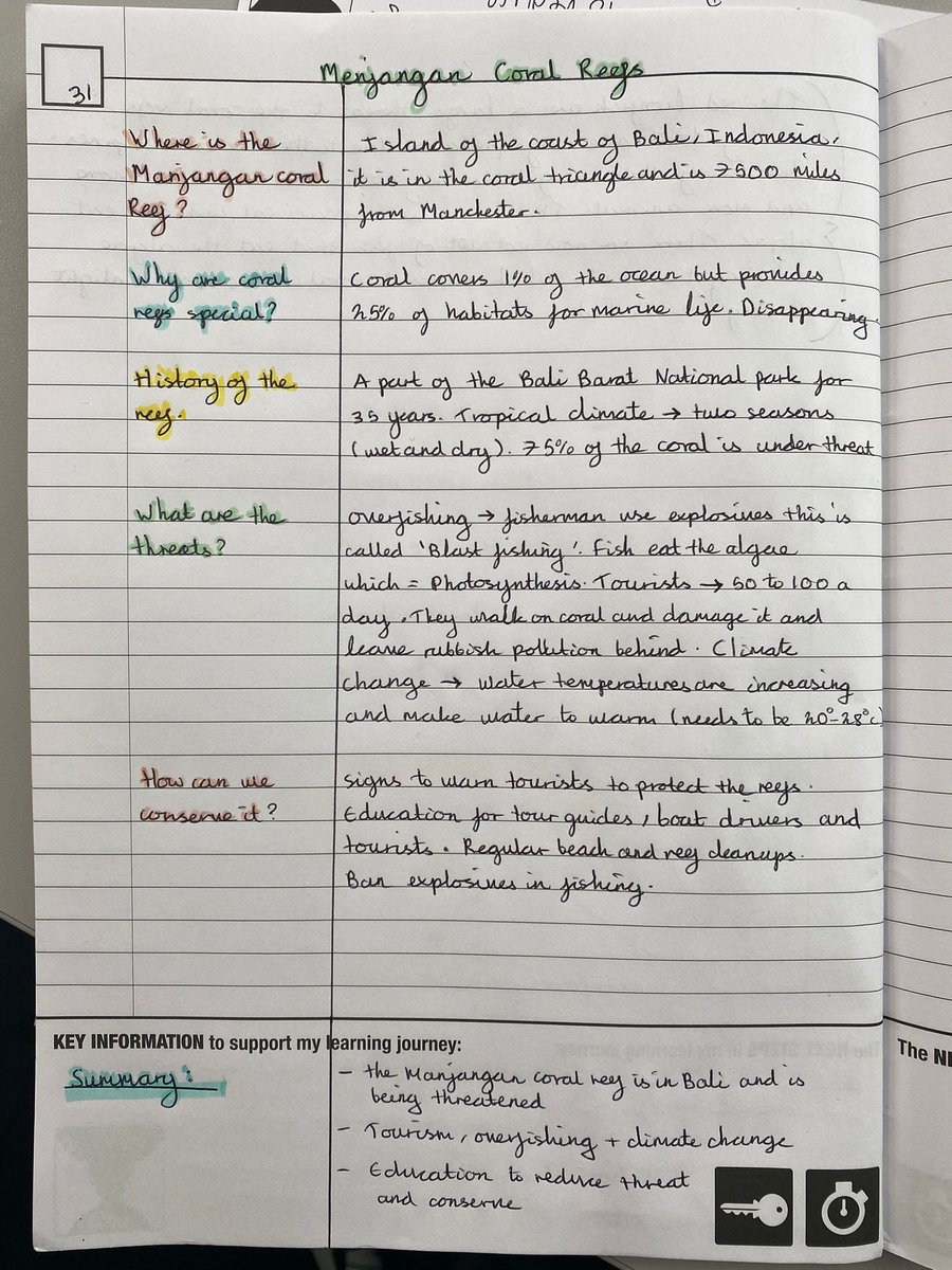 msaldrgeog's tweet photo. Cornell notes are my favourite way to teach revision and note taking to all key stages. Some great examples from students Y8-10 here! #revision #geographyteacher #cornellnotes #livemodelling https://t.co/Yx8VOhfojz