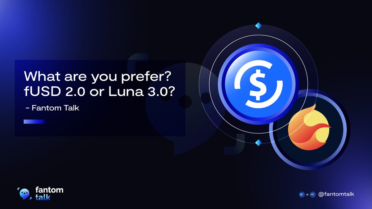 0xSonictalk's tweet photo. What are you waiting? fUSD or Luna 2.0 ? Tell me Tell me what your thought lol 🤪🎙
#Fantomtalk #Fantom #LUNA $FTM https://t.co/CYdJQiQNs8