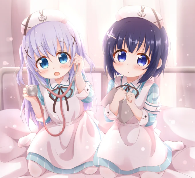 診察するので、いい子にしててくださいね
#gochiusa #ごちうさ 
