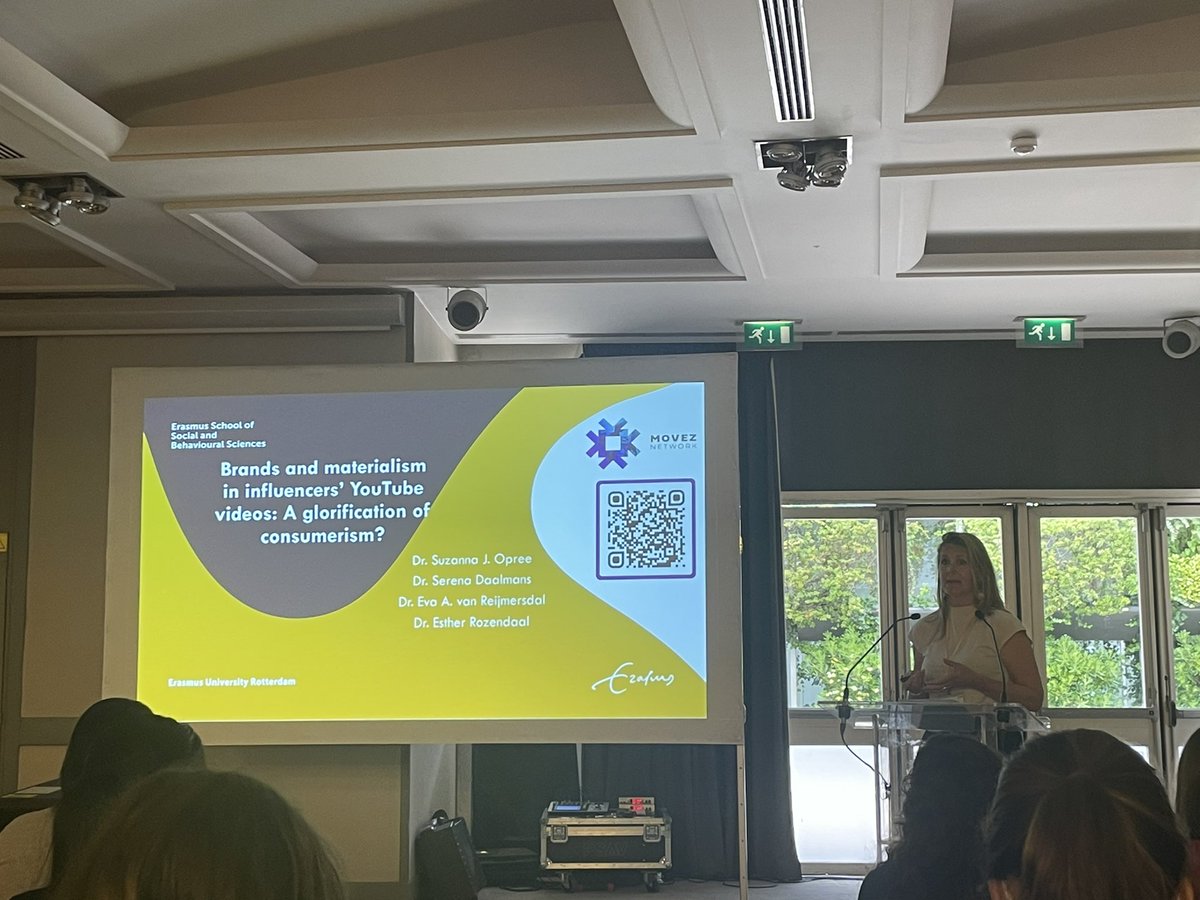 MOVEZnet's tweet photo. @estherrozendaal presented an interesting content analysis on the amount of brands and materialistic values in YouTube videos by influencers that children are exposed to, co-authored by @SerenaDaalmans @EvanReijmersdal &amp; Sanne Opree #ica22 #ica_cam https://t.co/cxPeMvdJPw