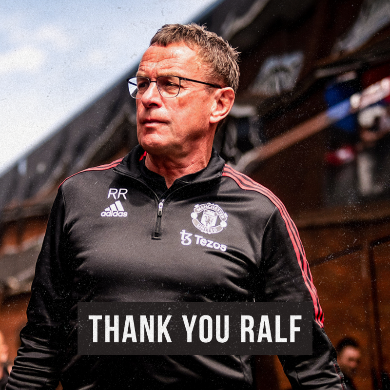 ManUtd's tweet photo. Ralf Rangnick announces that he will not be staying on at United as a consultant.

#MUFC