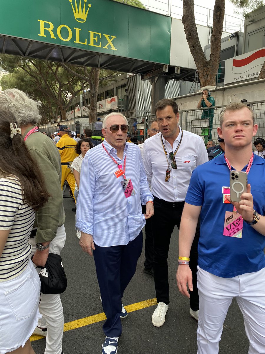 natesaundersF1's tweet photo. Dallas Cowboys owner Jerry Jones on the grid at Monaco https://t.co/zjjL3eLBLV