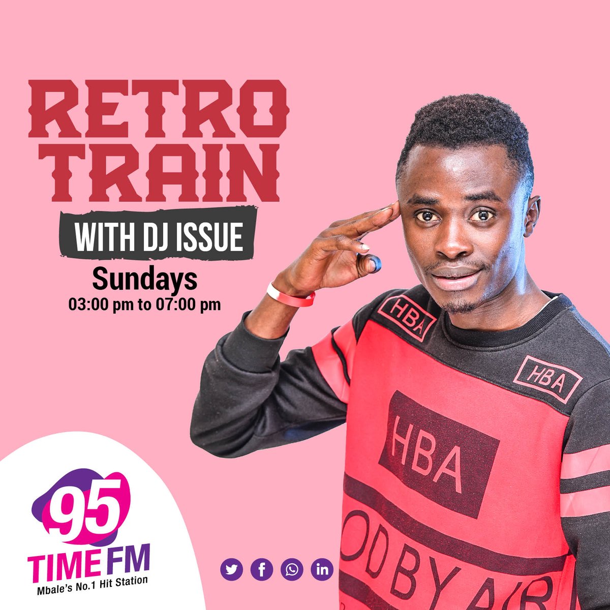 95_TimeFM's tweet photo. Sunday afternoons are for us to take you back in time on #TheRetroTrain as #DjIssuePro plays all those classics to bring back great memories! Turn🆙
🌍🎧 https://t.co/rh3CNhbGMM
#MbalesNumberOne #WeLoveMbaleCity https://t.co/NQAGnSnSqG
