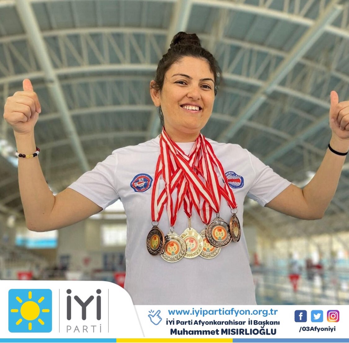 #Görme Engelliler Yüzme  Türkiye Şampiyonu olarak bizleri ve şehrimizi gururlandıran  hemşehrimiz #Kübra Saltık'ı kutluyor, başarılarının devamını diliyorum.                                                  <a href="/MMsrloglu/">Muhammet Mısırlıoglu</a> <a href="/iyiparti/">İYİ Parti</a>