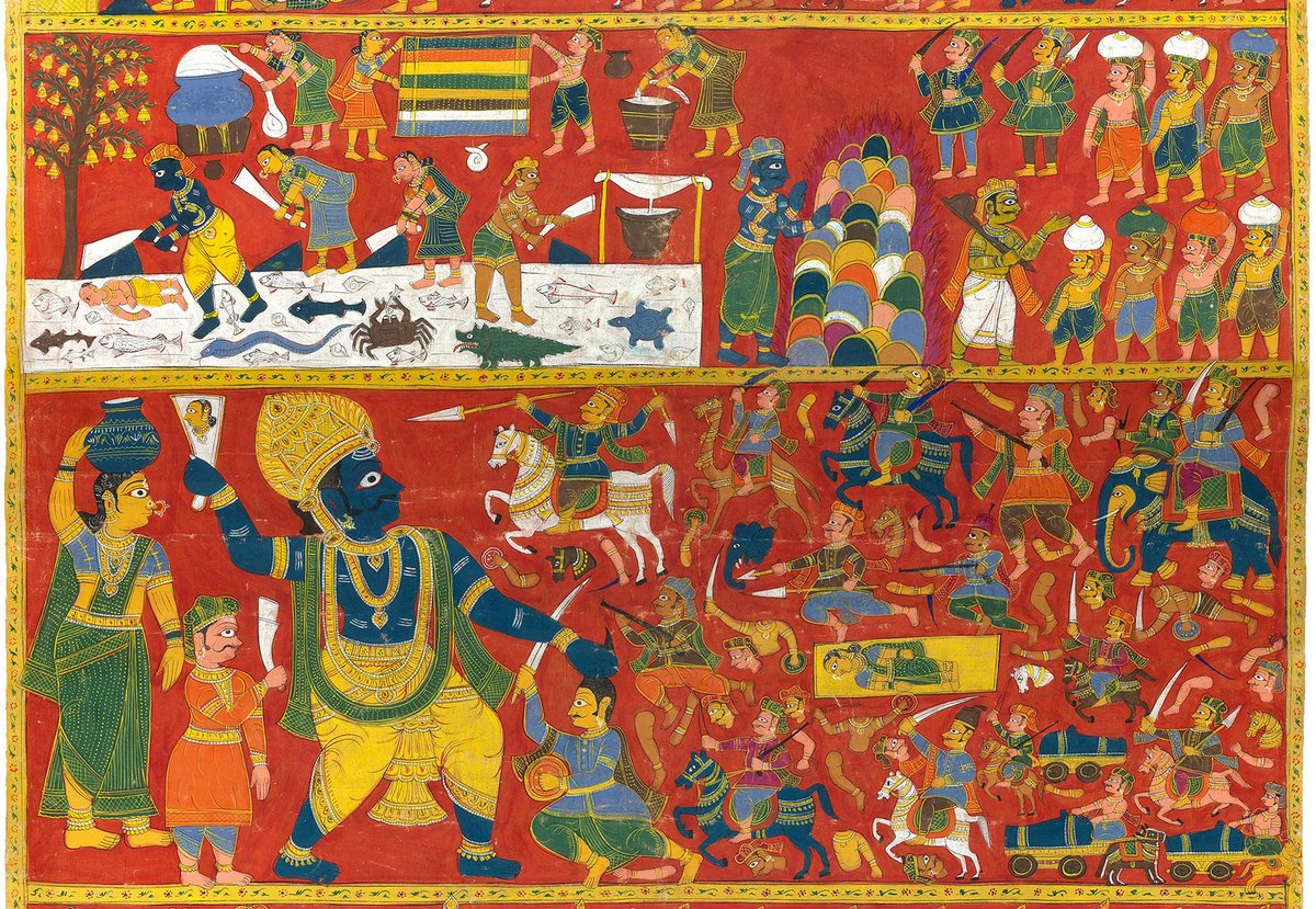 Cheriyal scroll paintings, produced in the Indian state of Telangana, have a claim to be the largest...