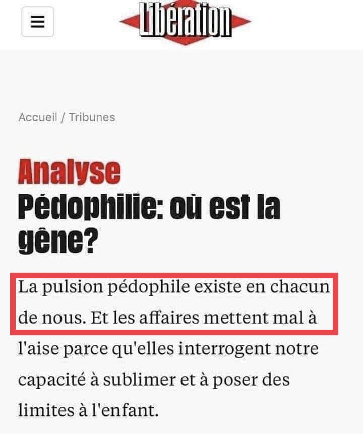 What do you mean «La pulsion pedophile existe en chacun de nous »? 
Nous qui? La race humaine ? Vos lecteurs ? votre famille ? 
Parlez pour vous même, bande de malades. #StopPedocriminality #grotesque