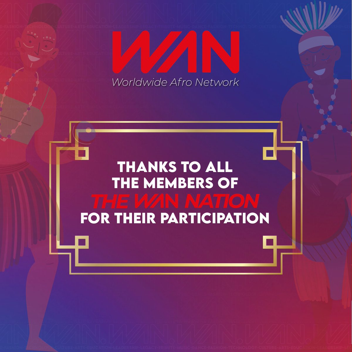 WANbyUbiz's tweet photo. Wan show 2022 is now over. We’ll keep on celebrating and giving exposure to African arts &amp; culture on our platform everyday until the next events.
Stay tuned for more infos and we’ll always be together as WAN ✌🏾✌️

#iamwan #africa #diaspora #togetherisone #togetheraswan https://t.co/cnZRZQEdWq