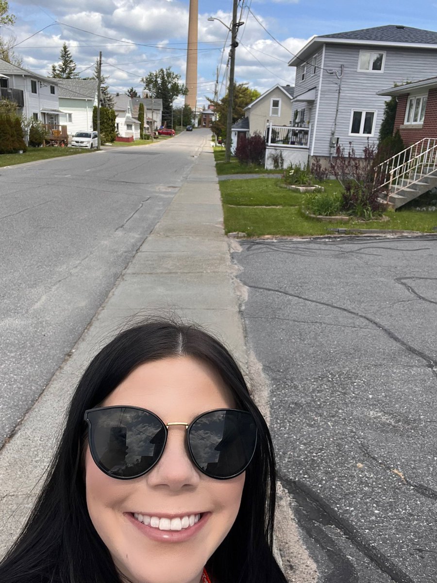 jess_sdlc's tweet photo. Can you really say you were canvassing in Copper Cliff without snapping a selfie with the iconic super stack?! 🧡#labourcanvass #reelectJamieWest #WestisBEST #SDLC #letsrepaintsudburyorange https://t.co/8IMICBHyj5