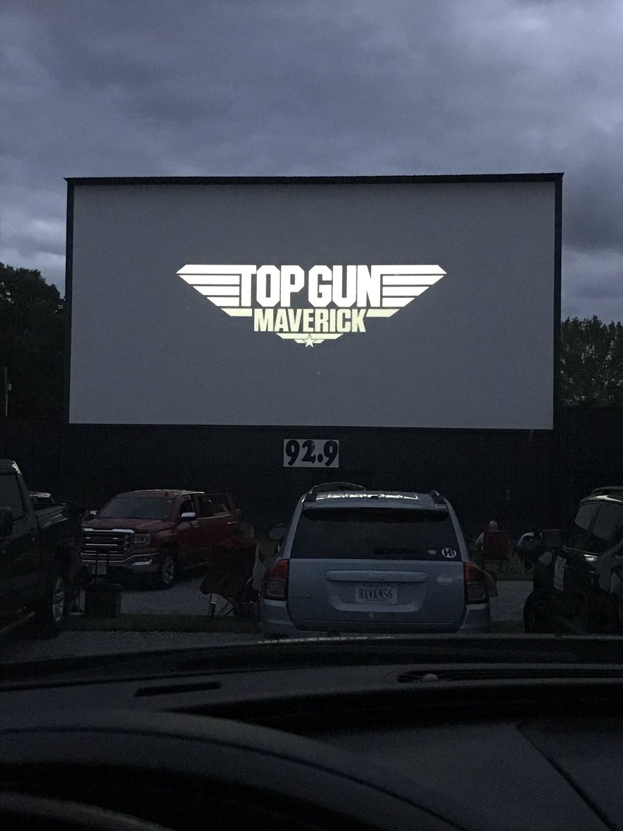 jondelp7's tweet photo. The wife &amp; I decided to go to Marion for the 1st drive in movie we’ve watched in many years and really enjoyed this one. I saw the original Top Gun at the old Star Drive in at Galax in ‘86 I guess when it came out. https://t.co/aHoH047BC6