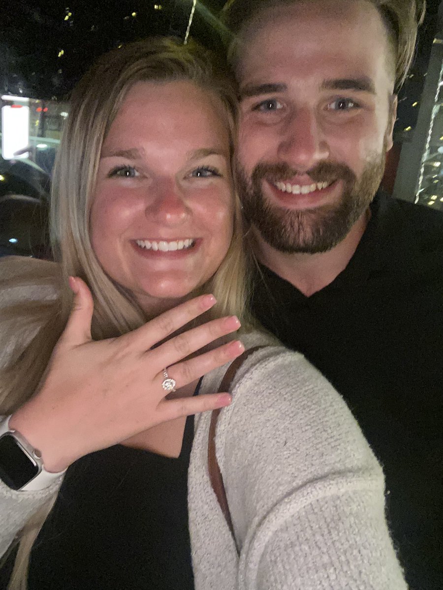 abigailrose05's tweet photo. He’s officially stuck with me forever🤞🏼🤍💍 https://t.co/THeZ33ogM8