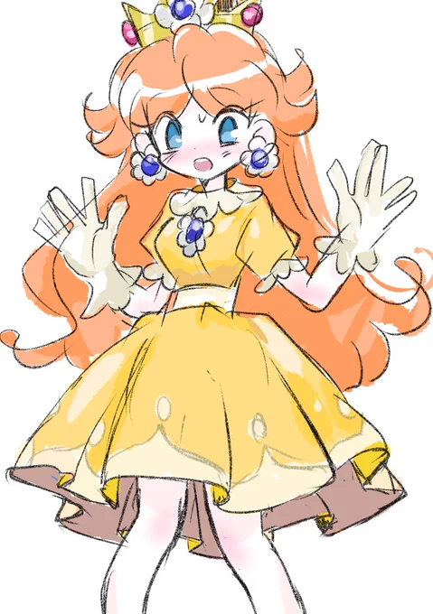 #PrincessDaisy #デイジー姫 #らくがき  #イラスト #superMario  夏使用!。 